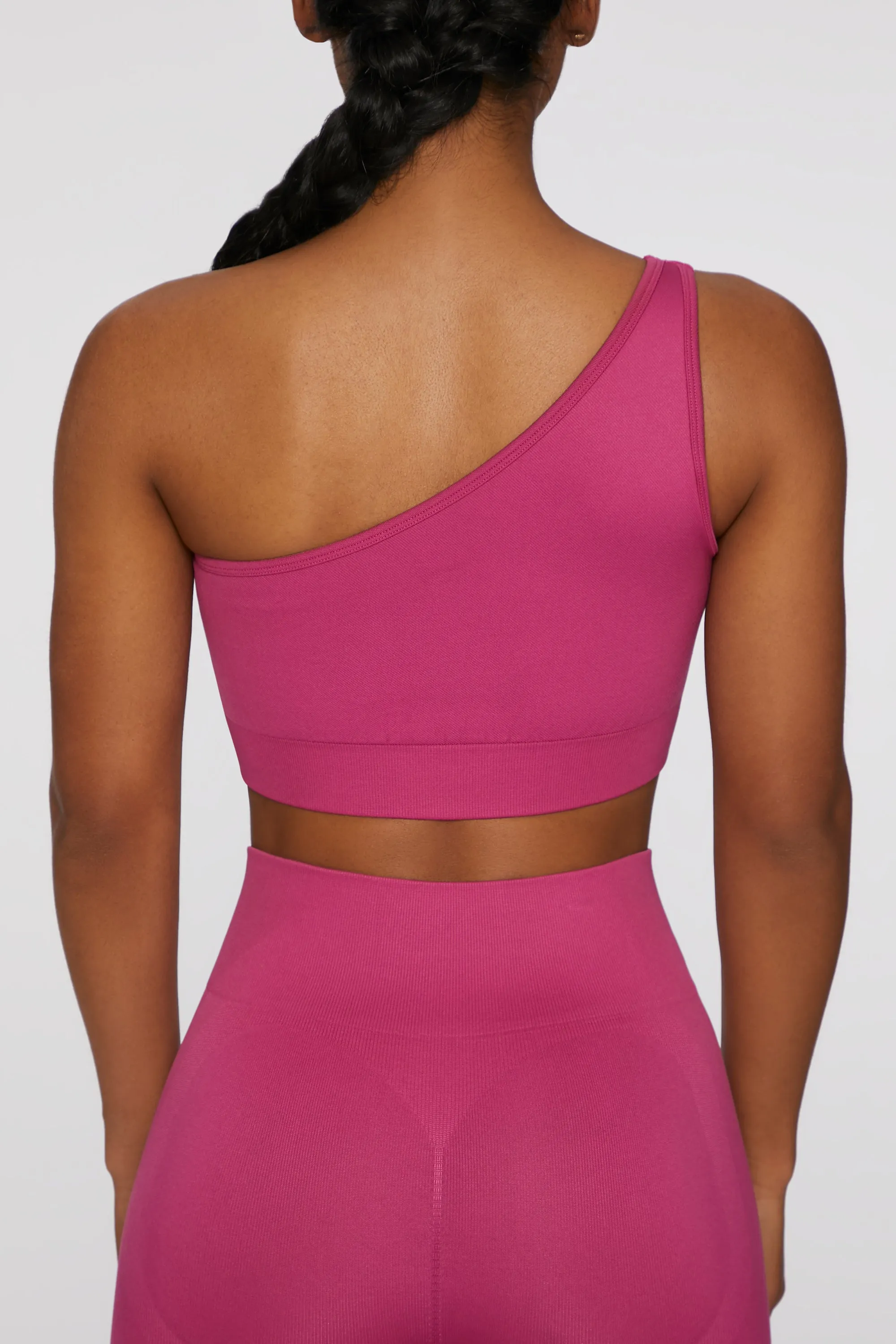 Asymmetric Crop Top in Dark Pink sold by Oh Polly product image thumbnail 2