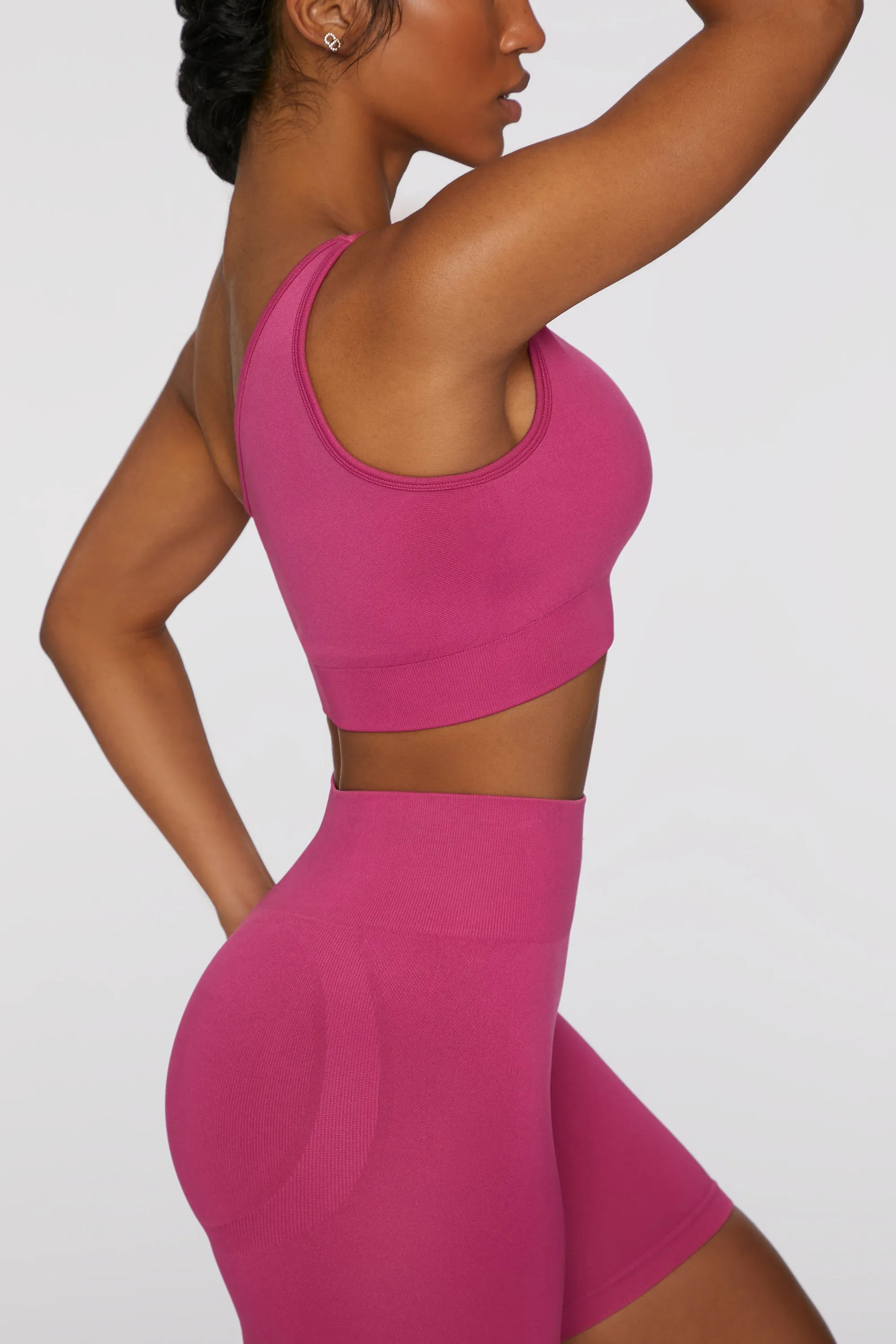 Asymmetric Crop Top in Dark Pink sold by Oh Polly product image thumbnail 3