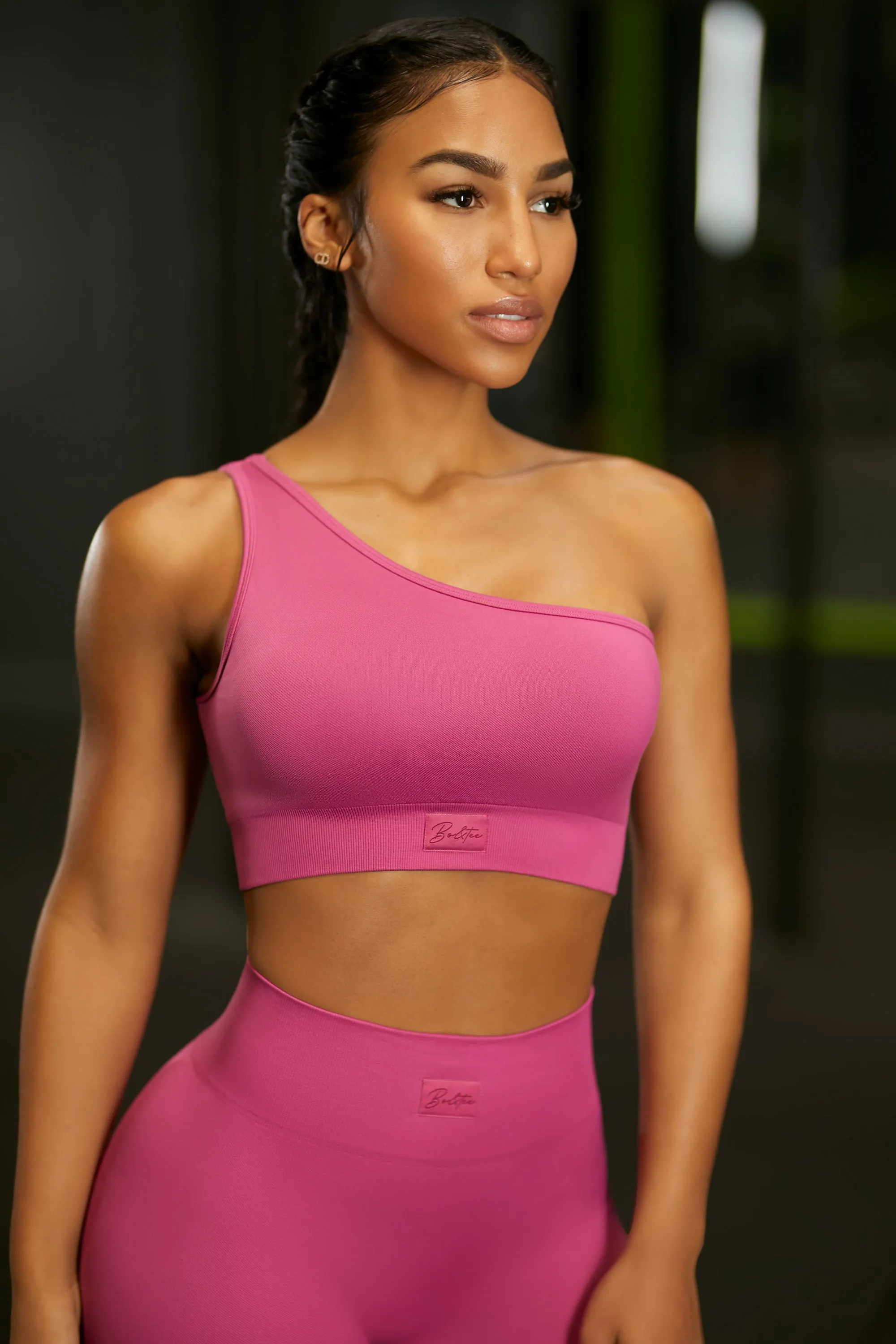 Asymmetric Crop Top in Dark Pink sold by Oh Polly