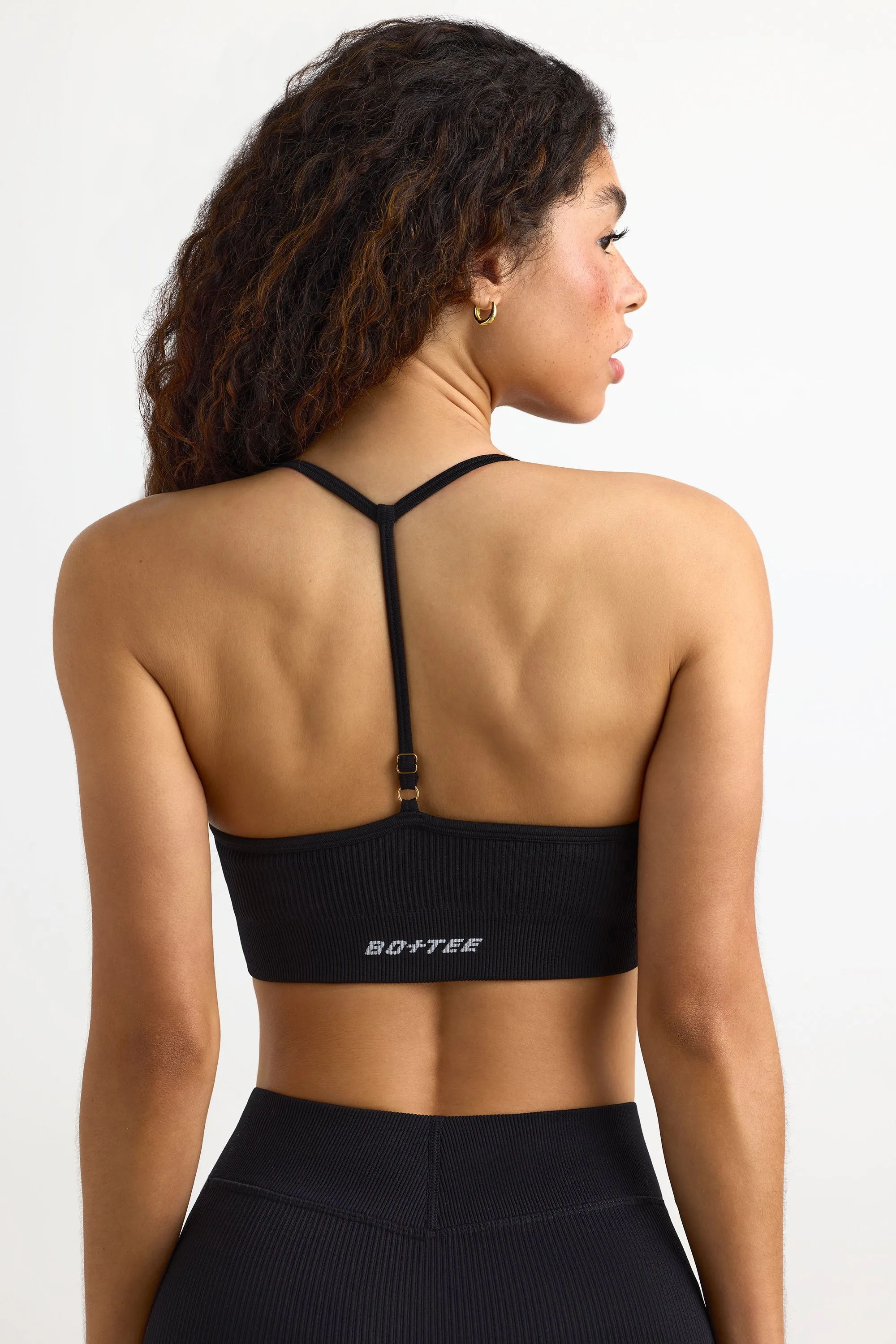 FlexiRib Y-Back Sports Bra in Black sold by Oh Polly product image thumbnail 2