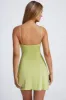 Hardware Detail A-Line Mini Dress in Olive Green sold by Oh Polly