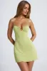 Hardware Detail A-Line Mini Dress in Olive Green sold by Oh Polly