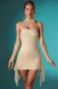 Embellished Lace Bandeau Mini Dress in Ivory sold by Oh Polly