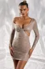 Cut Out Mini Dress in Taupe sold by Oh Polly