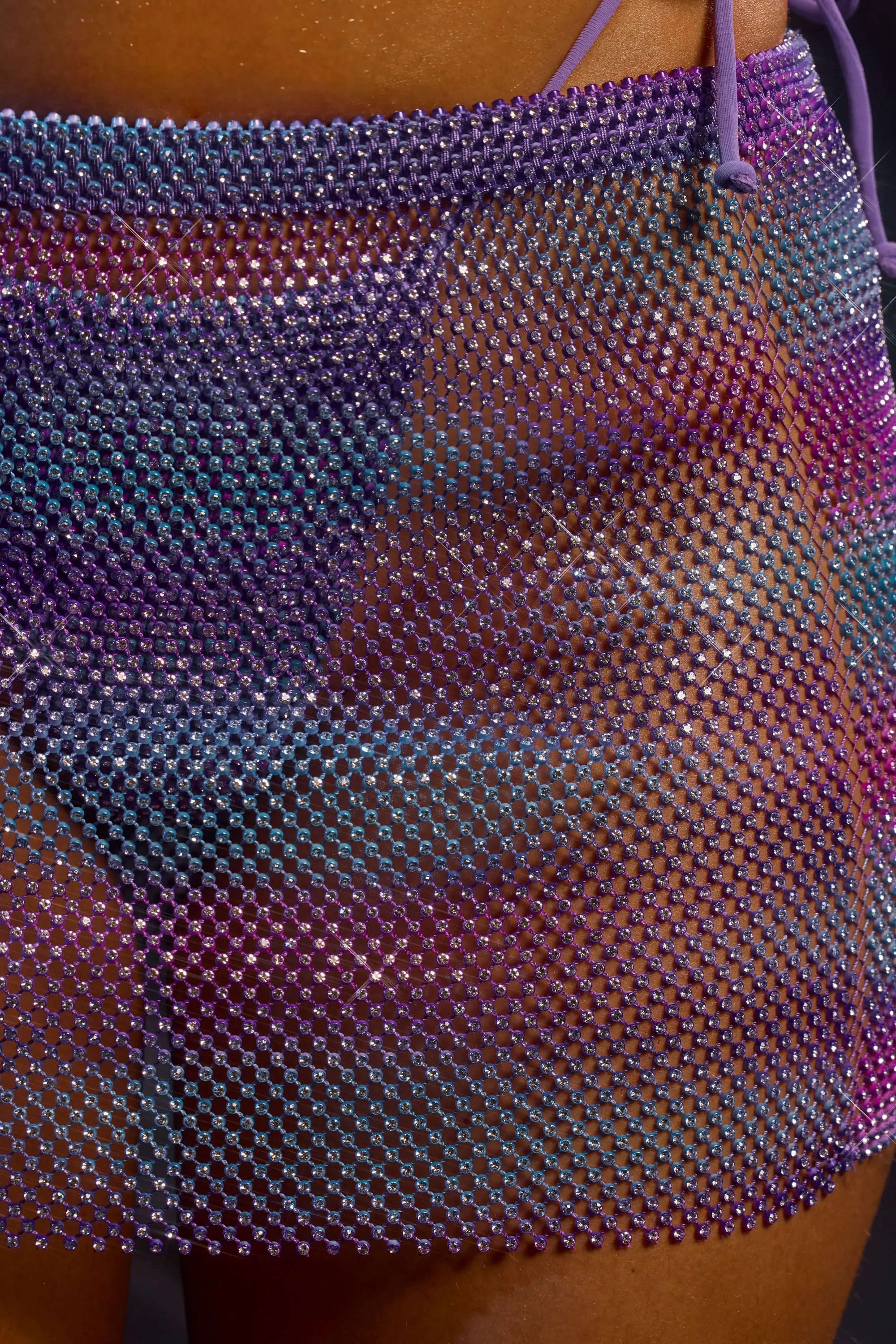 Low-Rise Mini Skirt in Blue Ombré sold by Oh Polly product image thumbnail 4