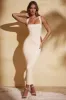 Square Neck Midi Dress in Ivory sold by Oh Polly