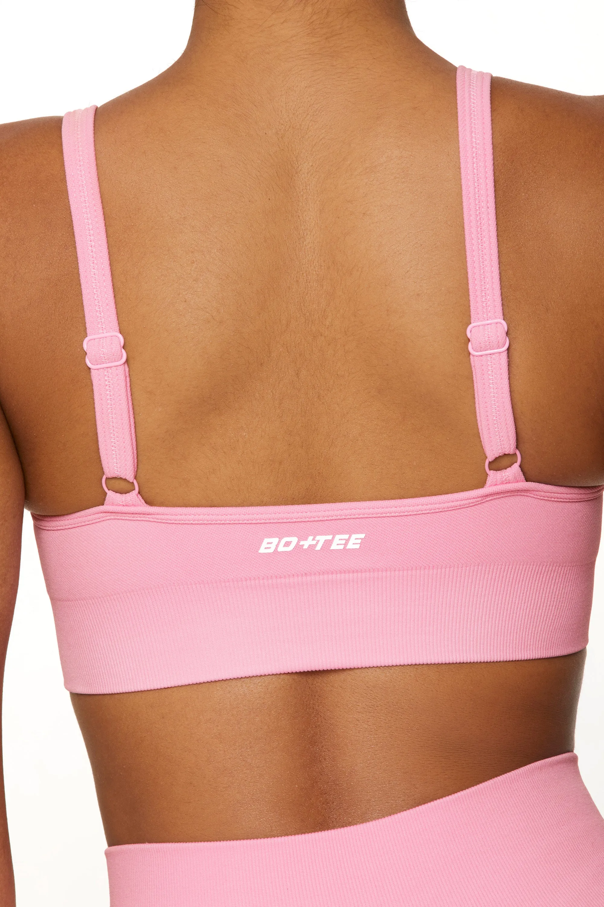 Plunge Neckline Sports Bra in Pink sold by Oh Polly product image thumbnail 5
