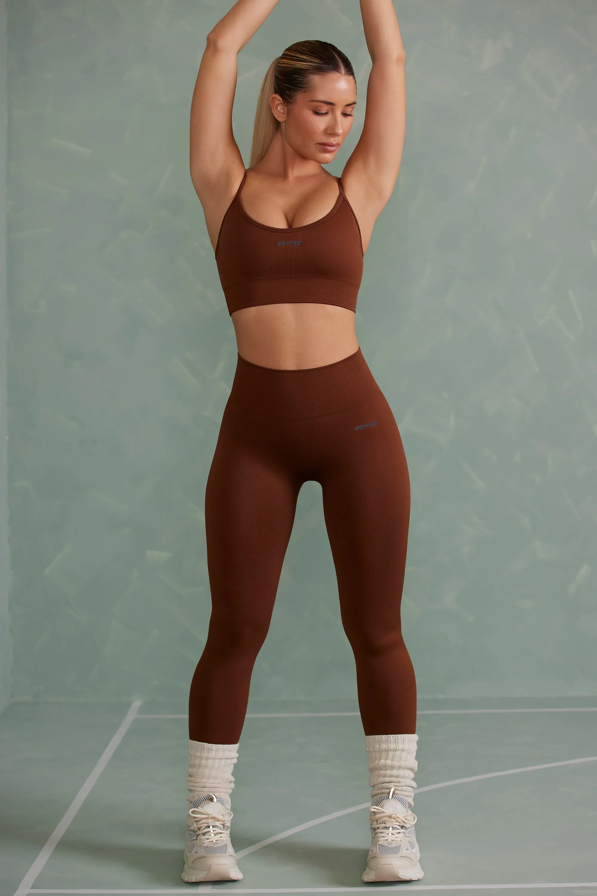 Super Sculpt Full Length Leggings in Copper Brown sold by Oh Polly product image thumbnail 3