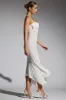 Embellished Handkerchief Hem Maxi Dress in White sold by Oh Polly