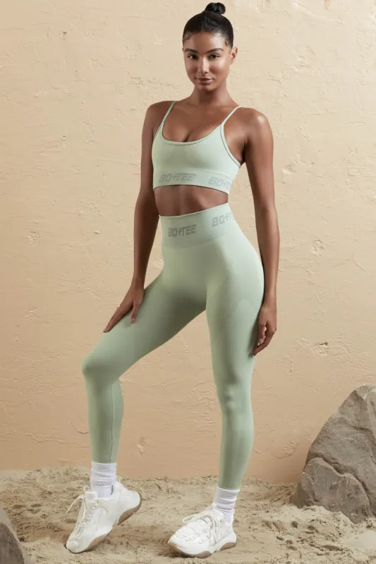 Seamless High Waist Leggings in Sage sold by Oh Polly