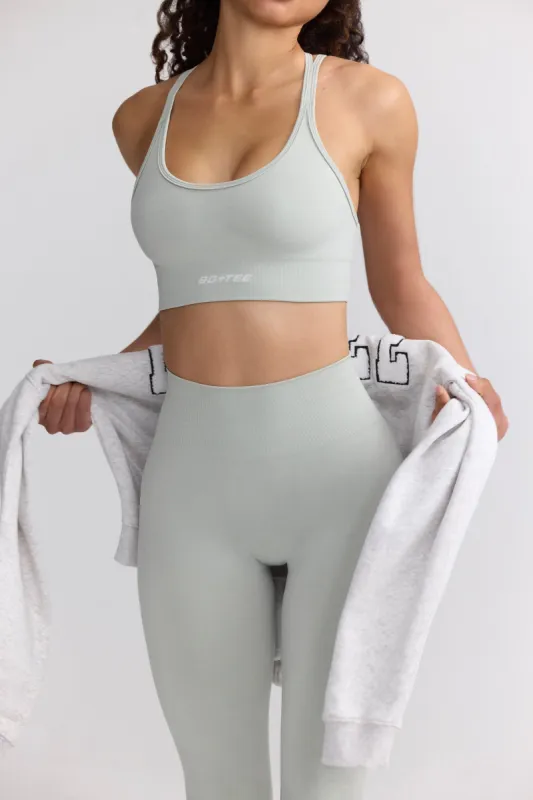 Strappy Define Luxe Sports Bra in Grey sold by Oh Polly
