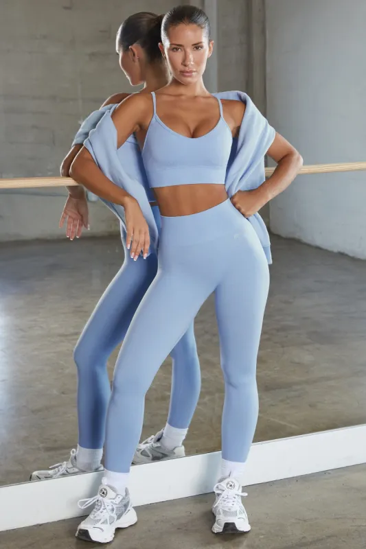 Seamless Full Length Leggings in Blue sold by Oh Polly
