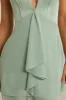 Strapless Plunge Neck Corset Mini Dress in Sage sold by Oh Polly