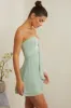 Strapless Plunge Neck Corset Mini Dress in Sage sold by Oh Polly