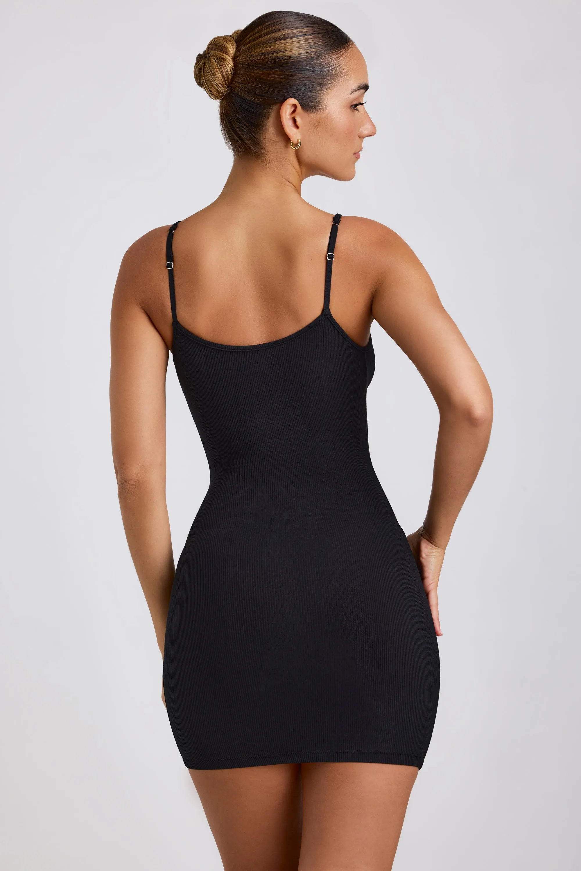 Ribbed Modal Mini Dress in Black sold by Oh Polly product image thumbnail 2