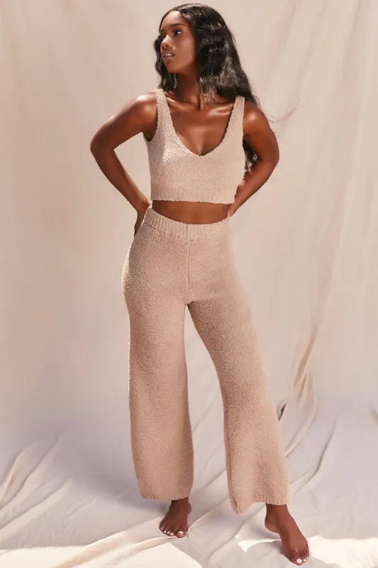 Cosy V Neck Tank Top in Sand sold by Oh Polly