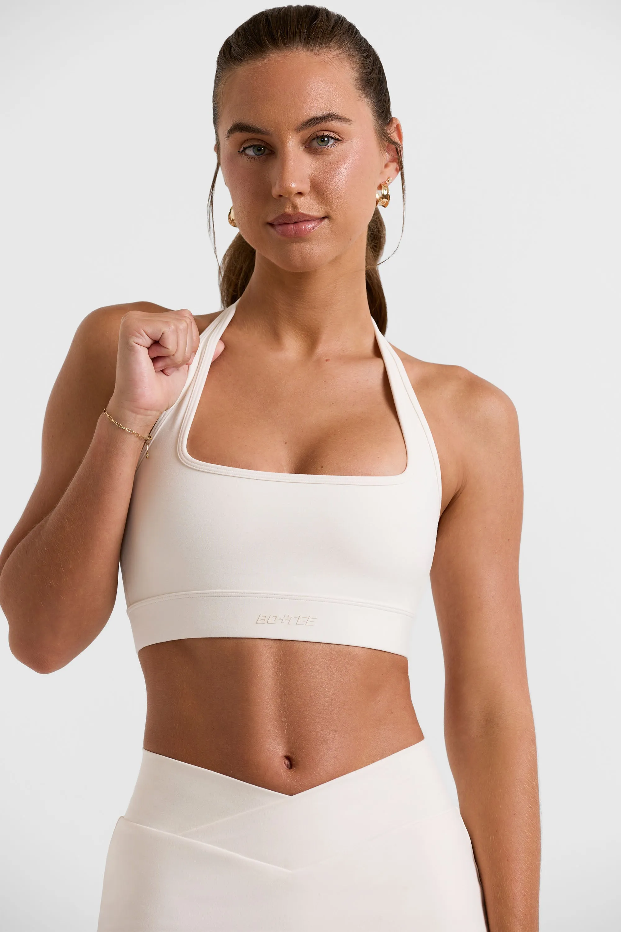 Halterneck Crop Top in White sold by Oh Polly product image thumbnail 4