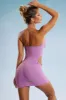 Embellished Strap Cut Out Mini Dress in Purple sold by Oh Polly
