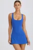 Soft Active Open-Back Tennis Dress in Cobalt sold by Oh Polly
