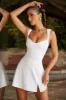 Sweetheart Neckline Mini Dress in White sold by Oh Polly