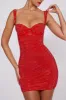 Embellished Corset Mini Dress in Fire Red sold by Oh Polly
