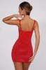 Embellished Corset Mini Dress in Fire Red sold by Oh Polly