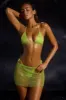 Low-Rise Mini Skirt in Green sold by Oh Polly