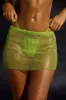 Low-Rise Mini Skirt in Green sold by Oh Polly