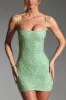 Embellished Bodycon Mini Dress in Pistachio sold by Oh Polly