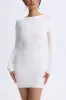 Open-Back Bodycon Mini Dress in White sold by Oh Polly