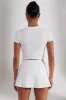 A-Line Mini Skort in White sold by Oh Polly