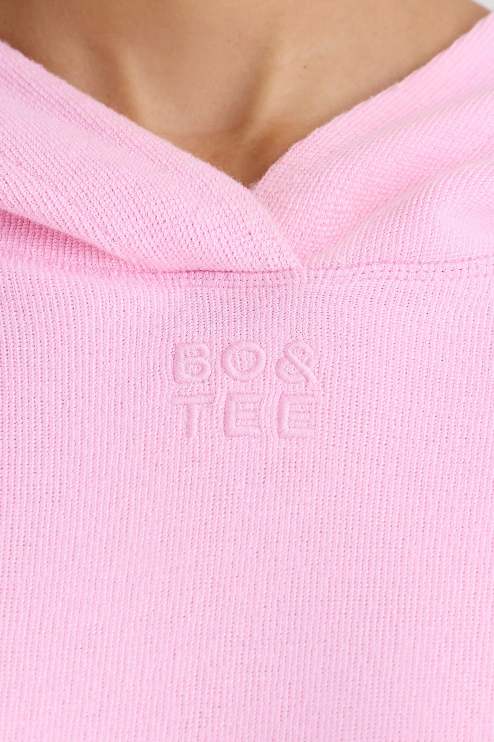 Textured Cotton Jersey Graphic Print Hoodie in Bubblegum Pink sold by Oh Polly product image thumbnail 4