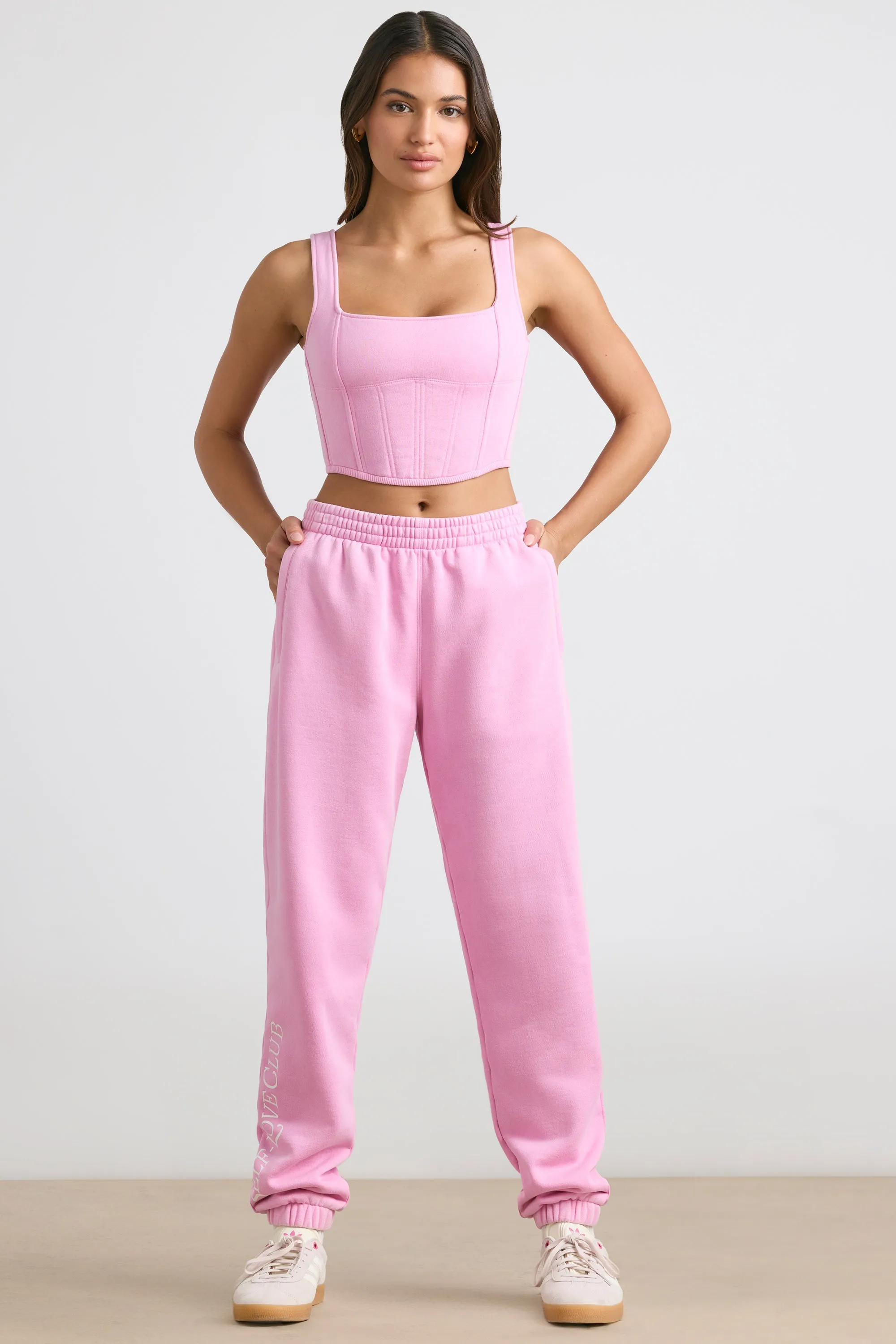 Petite Oversized Joggers in Bubblegum Pink sold by Oh Polly