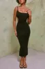 Ruched Cut Out Midi Dress in Black sold by Oh Polly