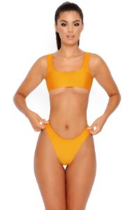 Under The Radar Bikini Top in Yellow sold by Oh Polly