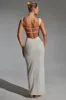Embellished Open-Back Maxi Dress in White sold by Oh Polly