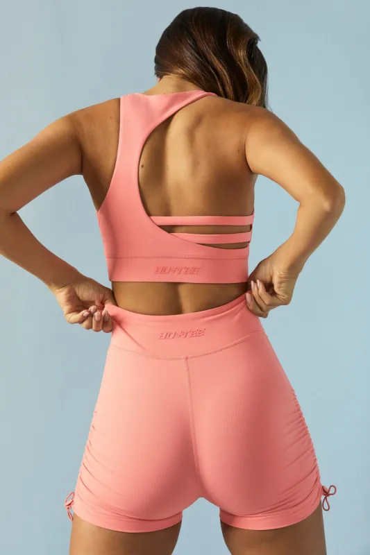 Plunge Neck Crop Top in Pink sold by Oh Polly