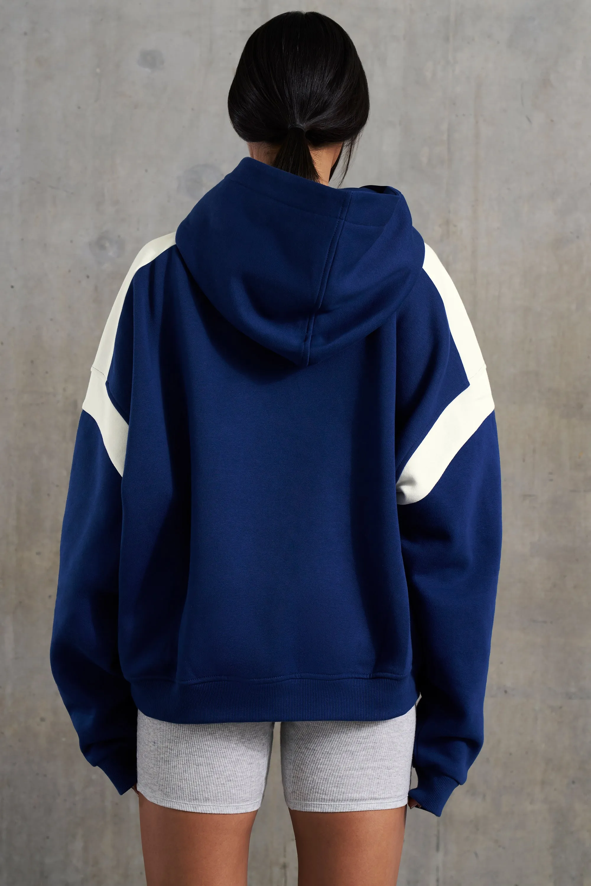 Oversized Hooded Sweatshirt in Navy sold by Oh Polly product image thumbnail 2