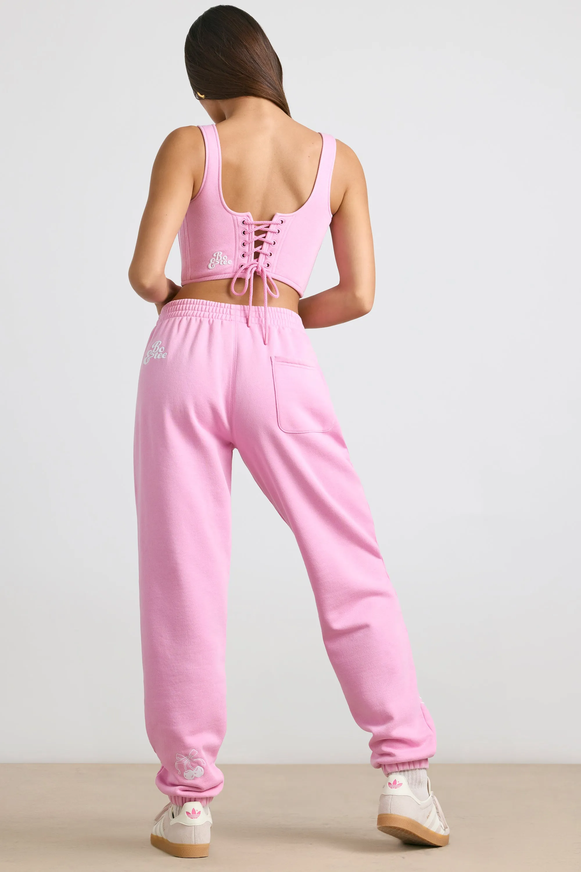 Brushed Jersey Oversized Joggers in Bubblegum Pink sold by Oh Polly product image thumbnail 2