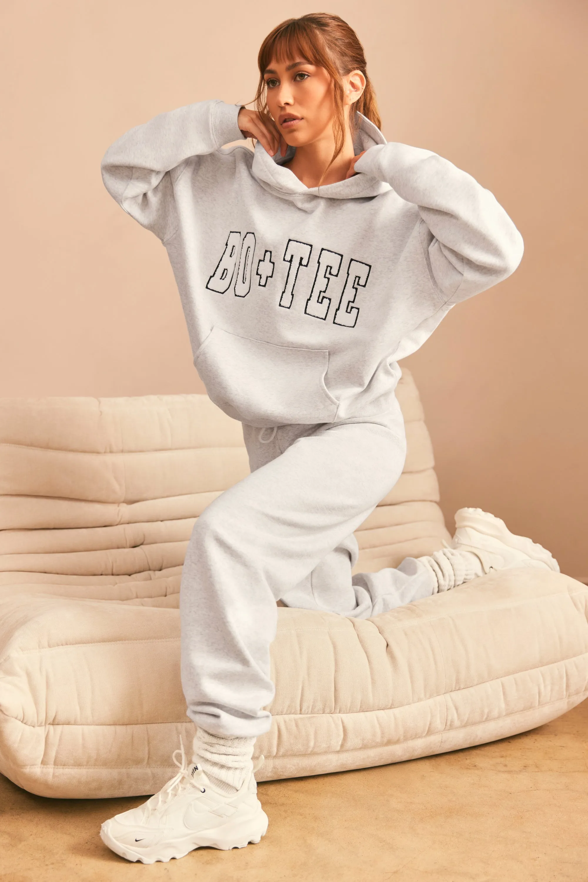 Petite Relaxed Fit Joggers in Heather Grey sold by Oh Polly product image thumbnail 5