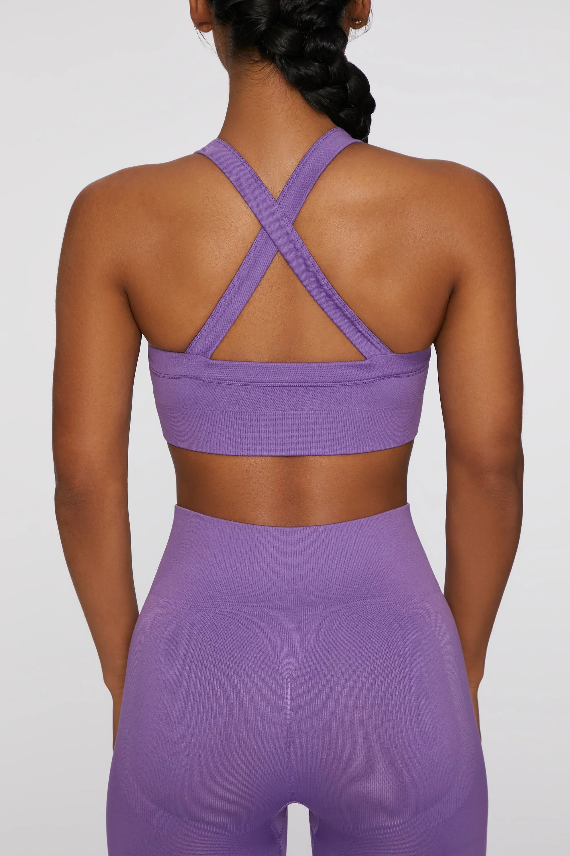 Cross Back Sports Bra in Purple sold by Oh Polly product image thumbnail 2