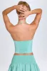 Hook-And-Eye Halterneck Corset Top in Sea Green sold by Oh Polly