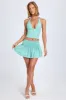 Hook-And-Eye Halterneck Corset Top in Sea Green sold by Oh Polly