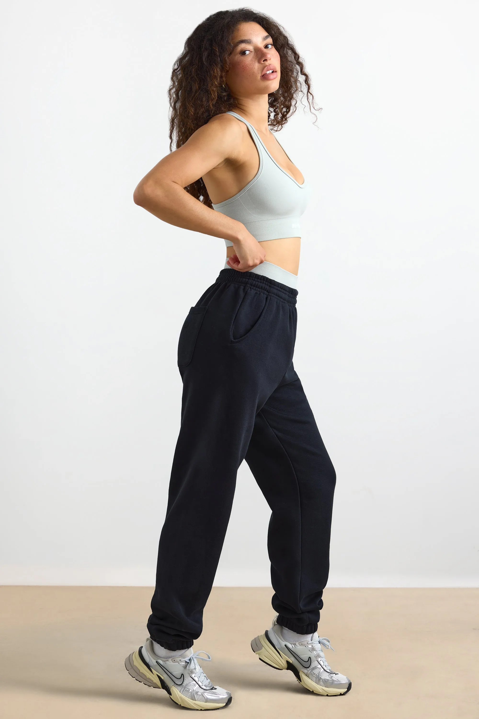 Petite Mid-Rise Joggers in Black sold by Oh Polly product image thumbnail 3