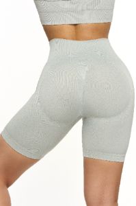 Seamless High Waist Biker Shorts in Grey sold by Oh Polly