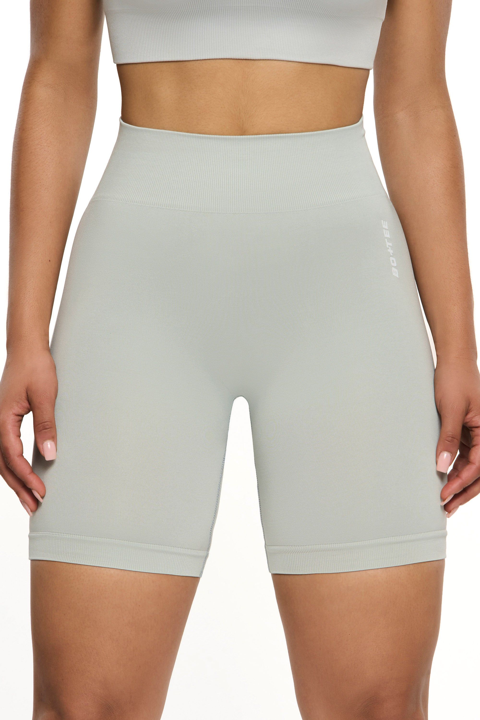 Seamless High Waist Biker Shorts in Grey sold by Oh Polly product image thumbnail 9