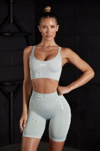 Seamless High Waist Biker Shorts in Grey sold by Oh Polly