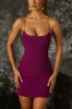 Ruched Bodycon Mini Dress in Purple sold by Oh Polly