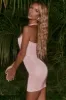 Embellished Corset Satin Mini Dress in Pink sold by Oh Polly