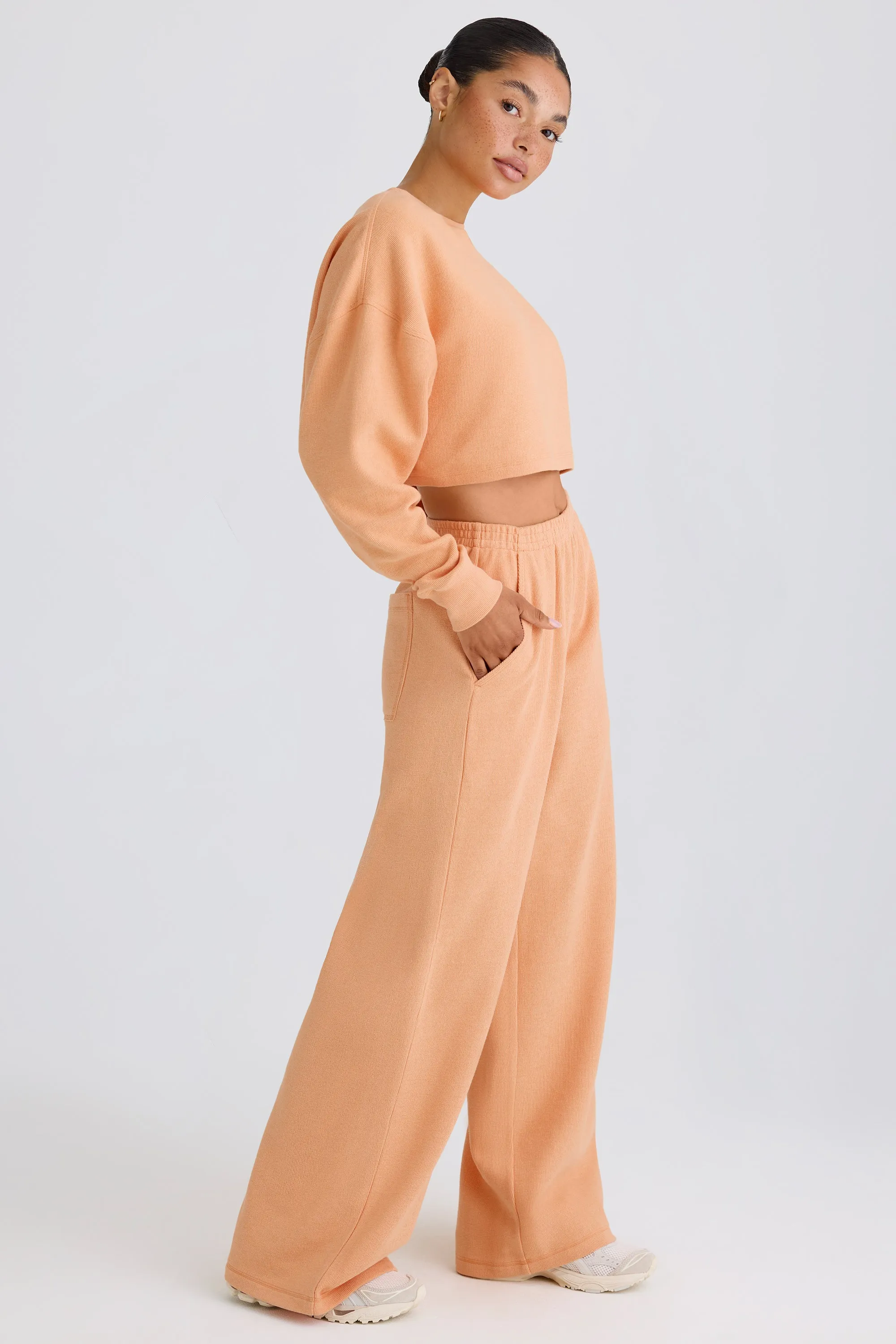 Tall Straight-Leg Joggers in Peach sold by Oh Polly product image thumbnail 3